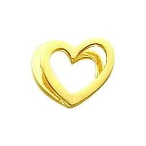  14K Gold Heart Slide Pendant Jewelry