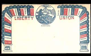US Civil War Magnus Patriotic Envelope~Weiss #ST 498  