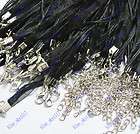  50pcs Black adjustable ribbon voile necklace cord 18 