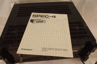 Pioneer Spec 4 Stereo Power Amplifier Silver Beauty with Manual  