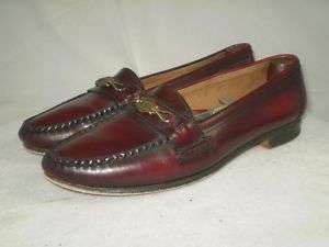 womens Bass full leather loafers burgundy 9 N  
