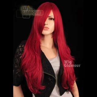 Anime Cosplay Wig Long Wavy Dark Red Hair Wigs LM47  