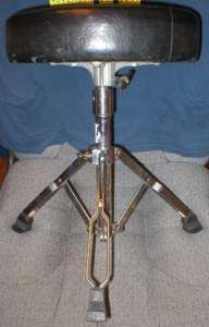 GREAT Adam Adjustable Drum Stool Chair   Black Silver  