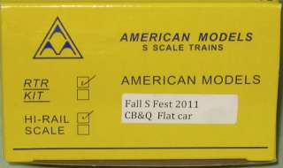   Flyer/American Models 2011 Fall S Fest CB&Q Flat Car #95303  