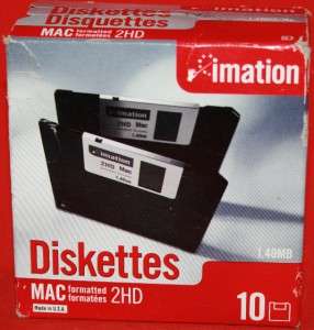 IMATION 10 PACK MAC FORMATTED 2HD 1.4MB FLOPPY DISKS  