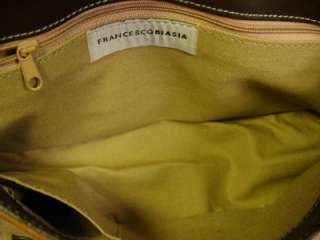   Brown Leather Pony Hair Shoulder Bag Handbag Purse   RARE  