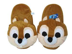 Brand New Disney CHIP n DALE Stuffed toy ~ Chip Plush Slippers  