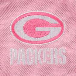 Green Bay Packers Infant Pink Rib Dropped Waist Polo Dress 