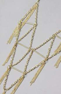 accessories boutique the triangle chain drop necklace in gold sale $ 9 