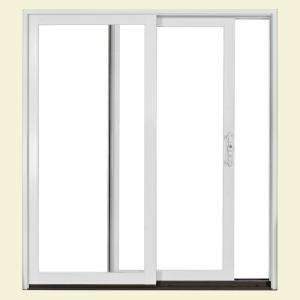   in. White Right Hand Aluminum Clad Sliding Patio Door with Low E Glass