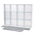    NailUp2 Glass Block Window, 32 in. x 24 in., Ice Pattern 