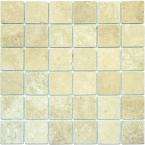   International 2 In. x 2 In. Ivory Travertine Mosaic Floor & Wall Tile