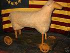 Primitive SHEEP PULL TOY Pure Country AMERICANA   USA