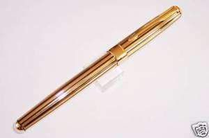 PARKER SONNET 23K GOLD W STRIPES ATHENS ROLLERBALL PEN NEW IN BOX 