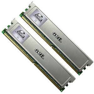 Geil Dual Channel 1024MB PC5400 DDR2 667MHz Memory (2 x 512MB) at 