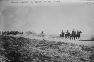 Description early 1900s photo Indian Cavalry in desert on the Tigris