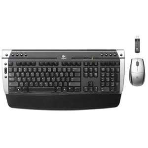 Logitech Pro 2400 Wirelss Desktop Keyboard and Mouse   OEM, Silver 