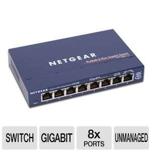 Netgear   GS108   8 Port 10/100/1000 Copper Gigabit Network Switch at 