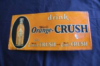 ORANGE CRUSH SIGN EARLY WARDS VERSION SEZ LEMON AND LIME TOO! NOT 
