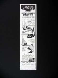 Luger Boat Sailboat Kits kit 1970 print Ad  