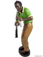19 black jazz clarinet player figurine beautiful polyresin statue will 