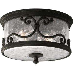 Progress Lighting Augusta Collection Forged Black 2 light Outdoor 