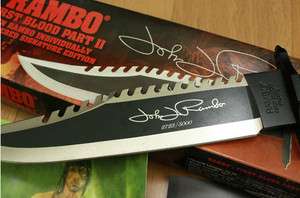 Rambo First Blood 2 II Signature Autograph Bowie Hunting Jungle 