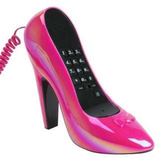 High Heel Telefon Pink metallic Kult Stöckelschuh Phone  
