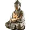 Kniender Buddha mit Windlicht  Drogerie & Körperpflege