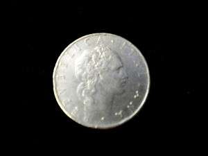 1956 Italian 50 Lire Coin  