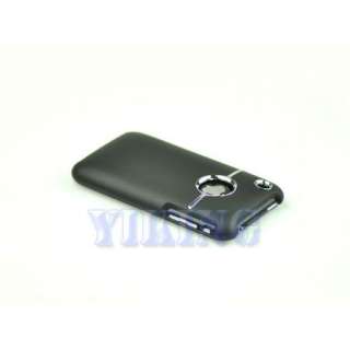   Deluxe Black Case Cover W/Chrome For iPhone 3G 3Gs free postage  