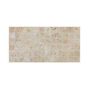   Fidenza 12 in. x 24 in. Bianco Porcelain Mesh Mounted Mosaic Tile