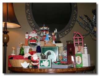   Avon Christmas Figurines, Cologne Bottles, Basket, Wicker Bell,  