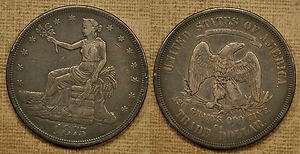 1875 CC XF Trade Dollar   Better Date  