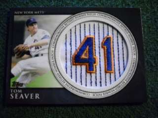 2012 Topps #RN TS Tom Seaver Retired Number Commemorative Patch 