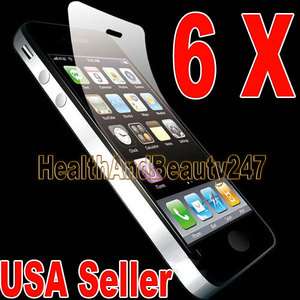 6X LCD CLEAR Screen Protector For iPhone 4G 4S **USA SELLER**   FAST 