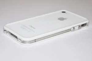 Hard Bumper Case Cover For Apple iPhone 4 S 4G 4S White Clear  