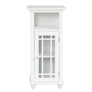 New Neal Bathroom Floor Cabinet w/ 1 door & open shelf   White  