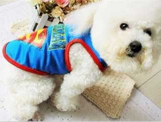Cute Pet Dog Clothes Superman T Shirt 3 Colors  Size S,M 