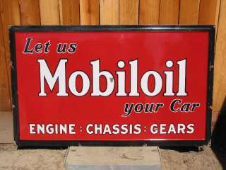   Mobilgas Mobiloil Mobil OIL Large Gas Station Pump Sign NO PAYPAL