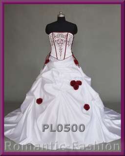 Brautkleid Hochzeitskleid Größe 34 bis 54 Weiß od.Creme+PL0500 