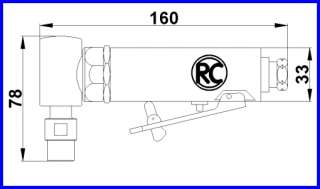 RODCRAFT 7100RE Druckluft Mini Einhandschleifer Winkelschleifer mit 