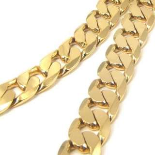   filled mens necklace 24 curb chain 106g GF jewelry 12mm width  