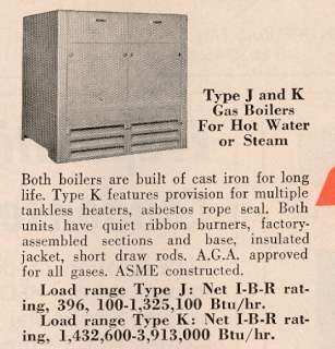 Weil McLain Boiler Steam Gas Asbestos Rope Seal 1967 AD Hot Water 