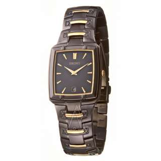 Brand New Seiko Mens SKP231 Dress Black Ion Watch  
