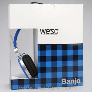 cuffia WESC BANJO royal blue per DJ  iPod iPhone NEW  