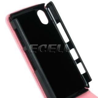 NEW PINK LEATHER FLIP CASE FOR LG KP500 KP501 COOKIE UK  
