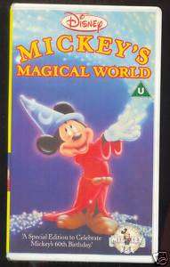 DISNEY   MICKEYS MAGICAL WORLD   VHS PAL (UK) VIDEO  