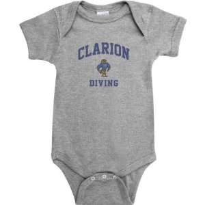 Clarion Golden Eagles Sport Grey Varsity Washed Diving Arch Baby 