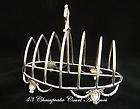 ANTIQUE ENGLISH SILVER PLATE TOAST RACK SWAGS ROSETTE M